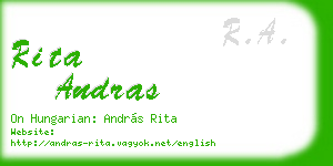 rita andras business card