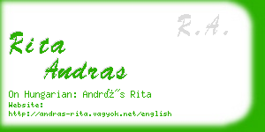 rita andras business card